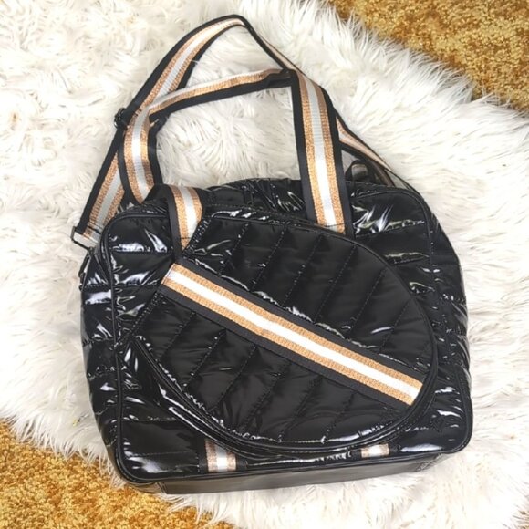 prenelove Handbags - Black Nylon Pickleball Sport bag By prenelove